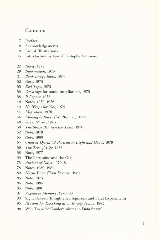 『Reasons for knocking at an empty house : writings 1973 - 1994』 2