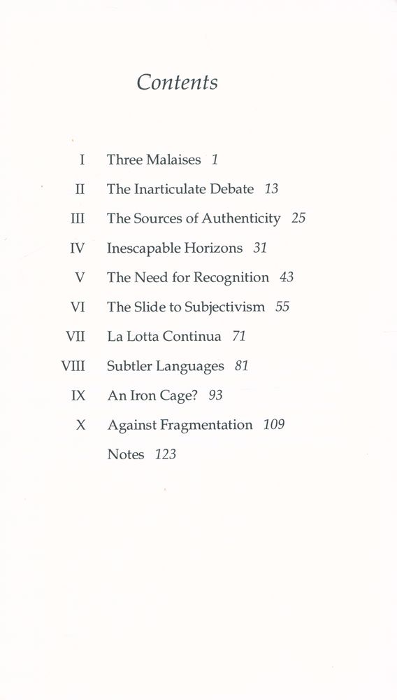 『The malaise of modernity』 2