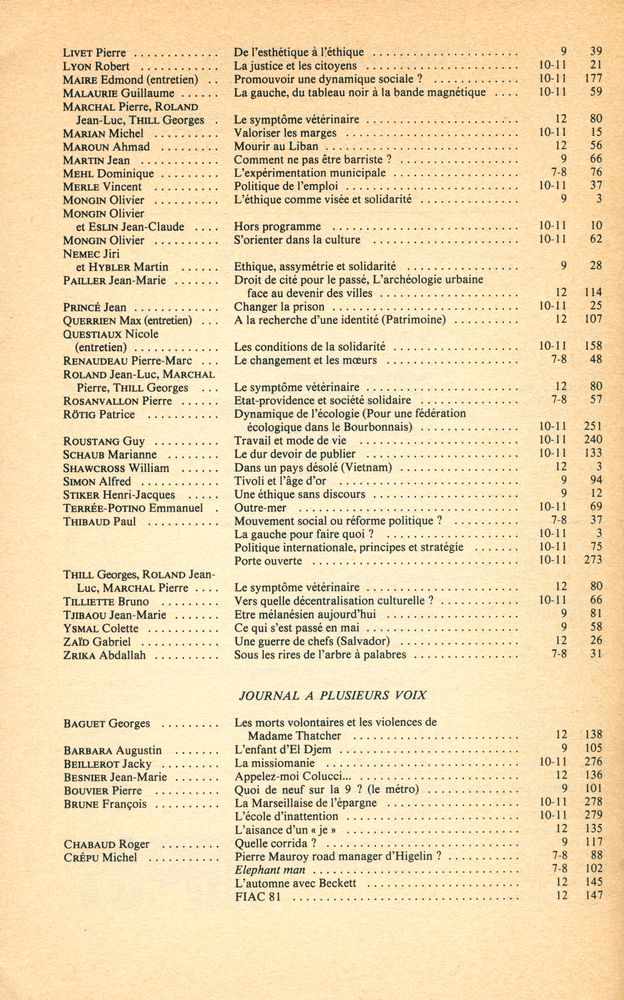 『ESPRIT』 N° 61 janvier 1982 2