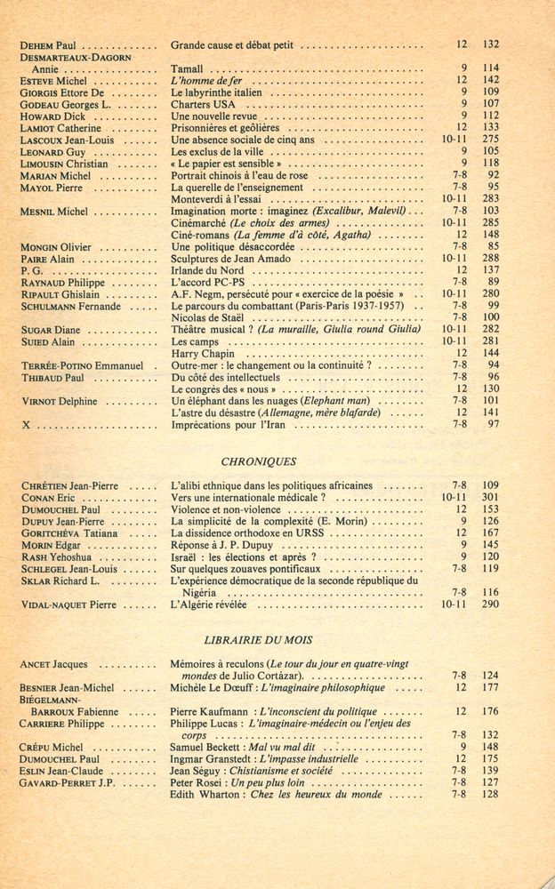 『ESPRIT』 N° 61 janvier 1982 3