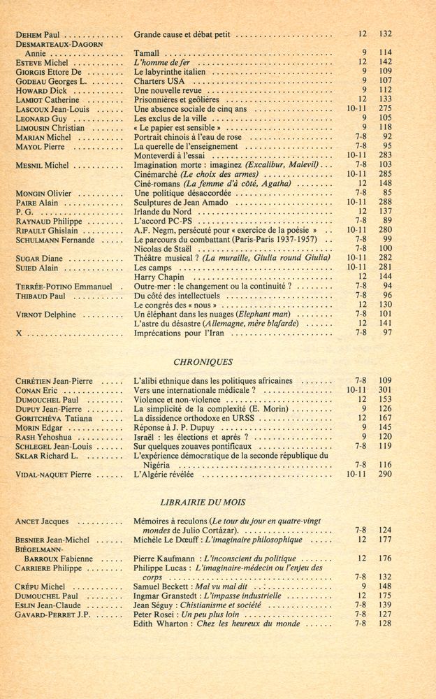 『ESPRIT』 N° 61 janvier 1982 6