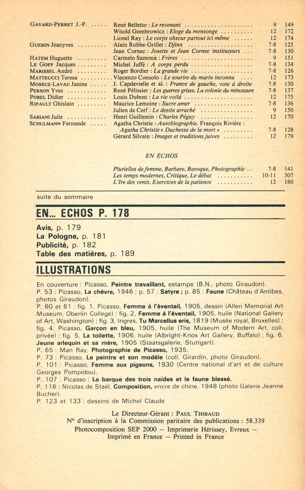 『ESPRIT』 N° 61 janvier 1982 7