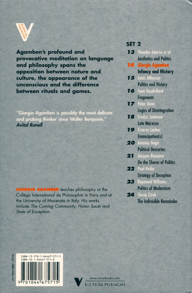 『INFANCY AND HISTORY : The Destruction of Experience』 3