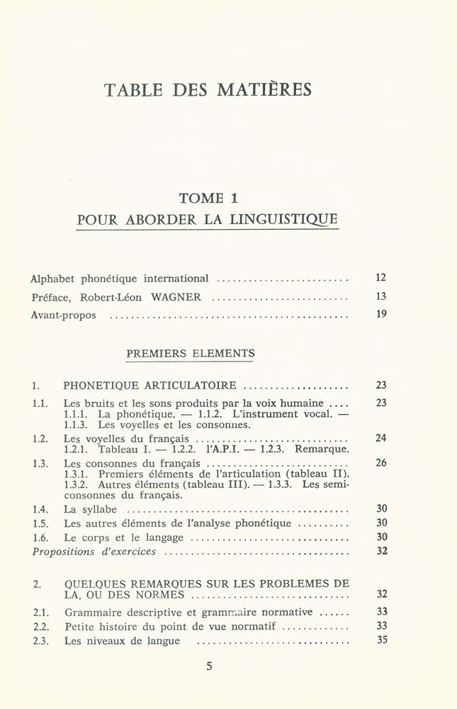 『Pour Aborder La Linguistique Tome 1 : INITIATION - RECYCLAGE』 2