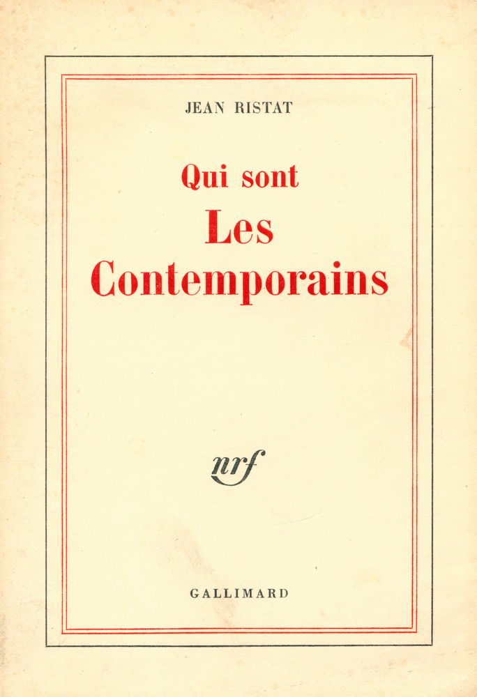 『Qui sont Les Contemporains』 1