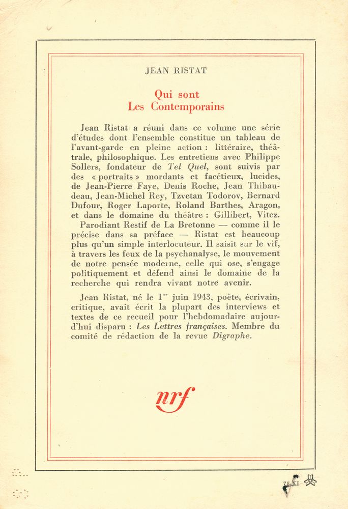 『Qui sont Les Contemporains』 3
