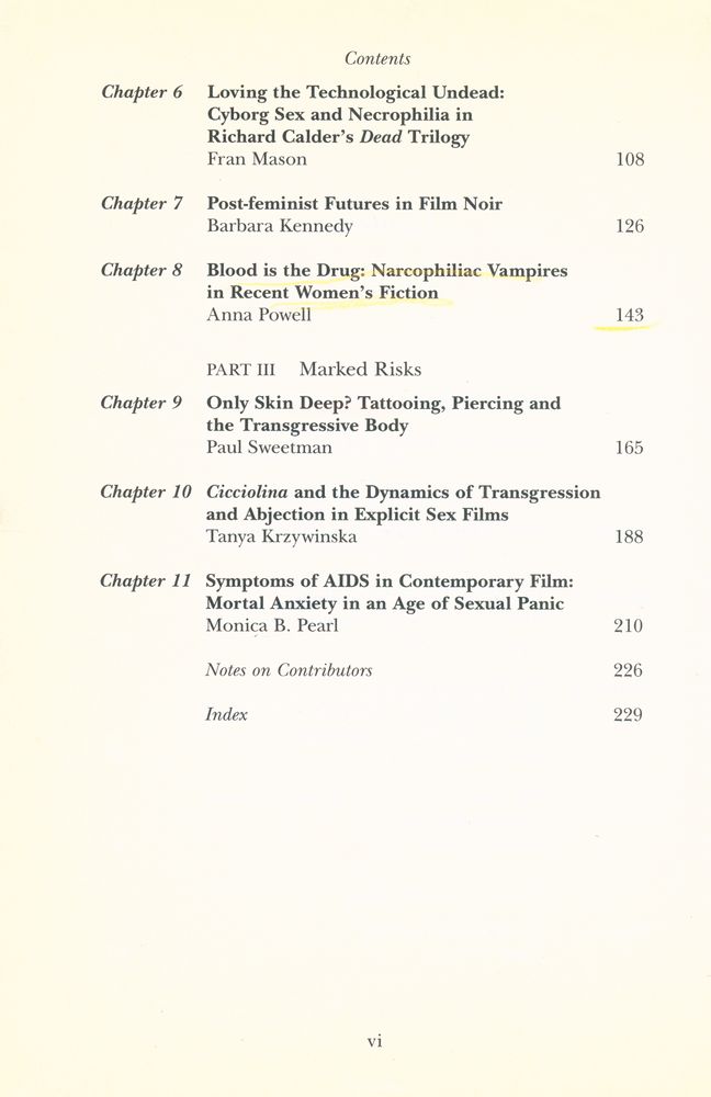『THE BODY'S PERILOUS PLEASURES : Dangerous Desires and Contemporary Culture』 3