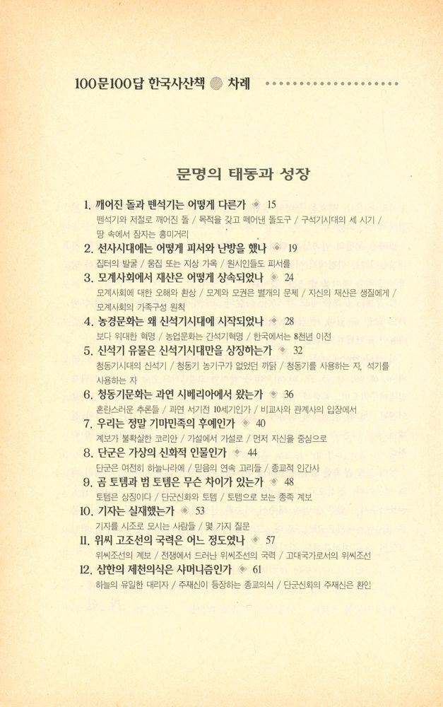 『21세기를 위한 역사에세이 7 - 100문100답 한국사산책』 2