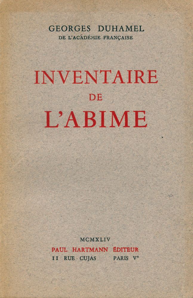 『INVENTAIRE DE L'ABIME』 1