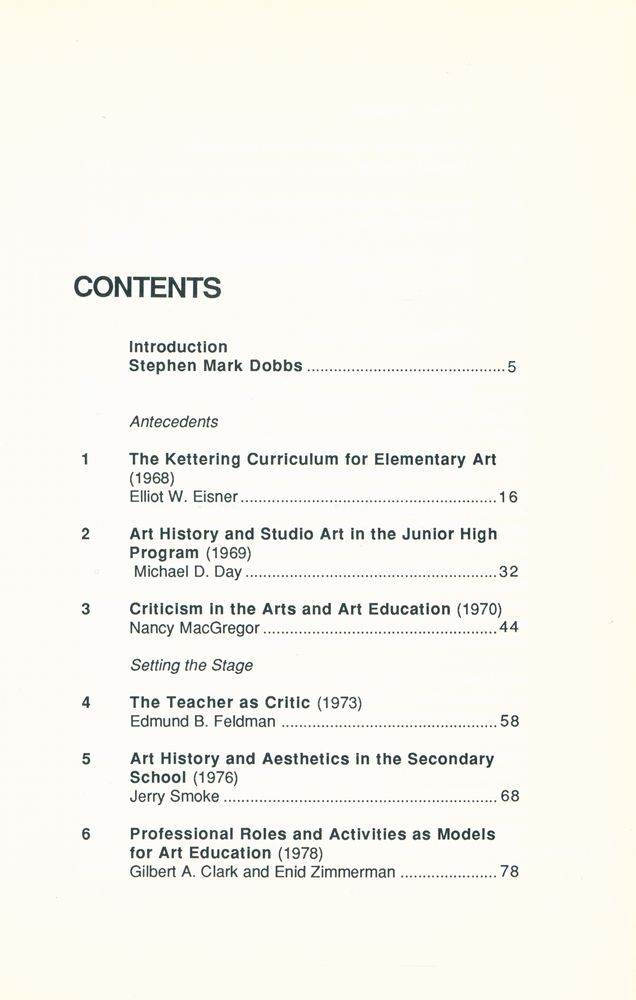 『Research Readings for Discipline - Based Art Education : A Journey Beyond Creating』 2