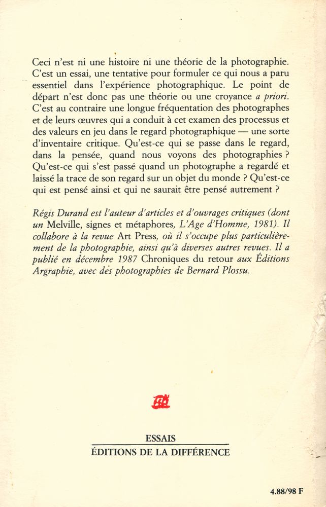 『LE REGARD PENSIF : LIEUX ET OBJETS DE LA PHOTOGRAPHIE』 4