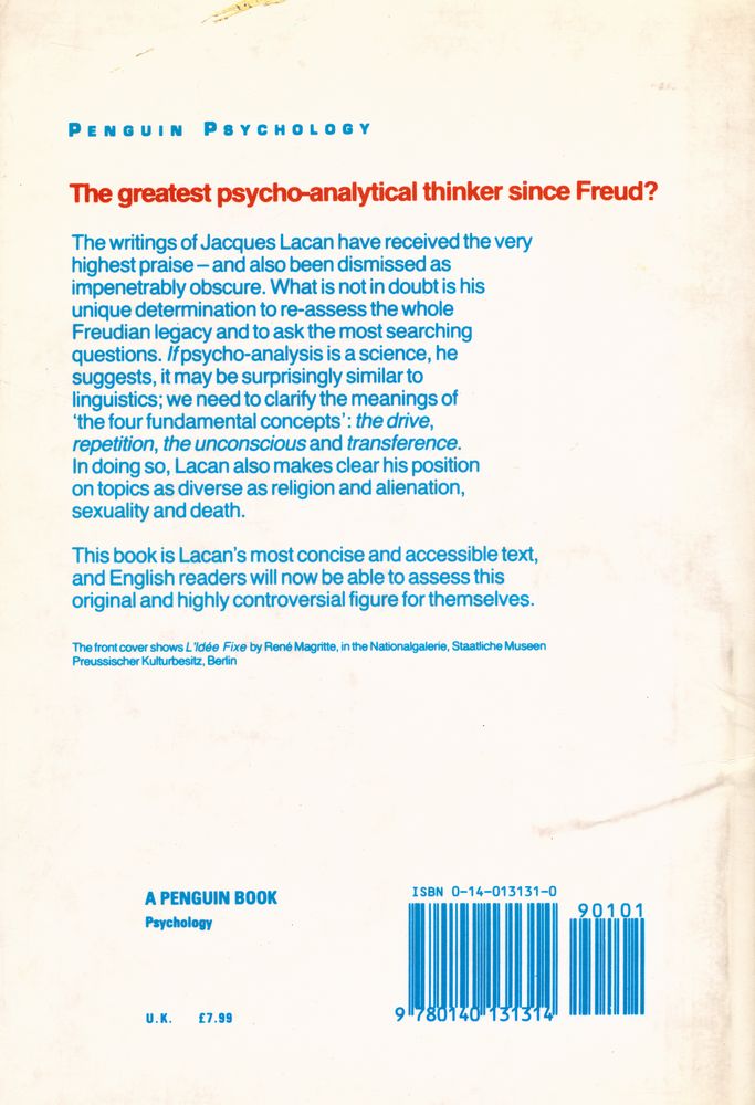 『THE FOUR FUNDAMENTAL CONCEPTS OF PSYCHO - ANALYSIS』 4