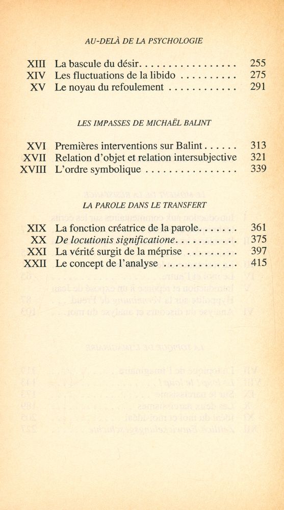 『Le Séminaire de Jacques Lacan』 3
