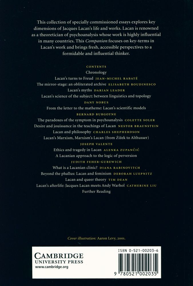 『THE CAMBRIDGE COMPANION TO LACAN』 4