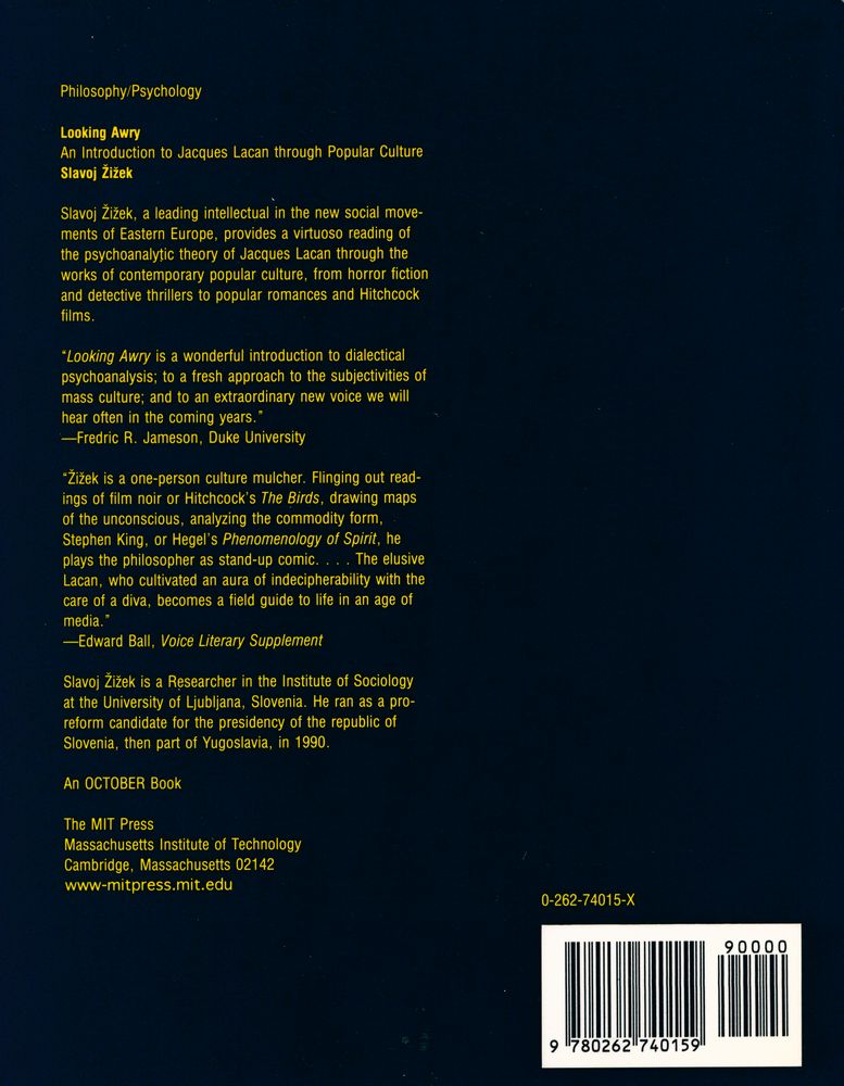 『Looking awry : an introduction to Jacques Lacan through popular culture』 4