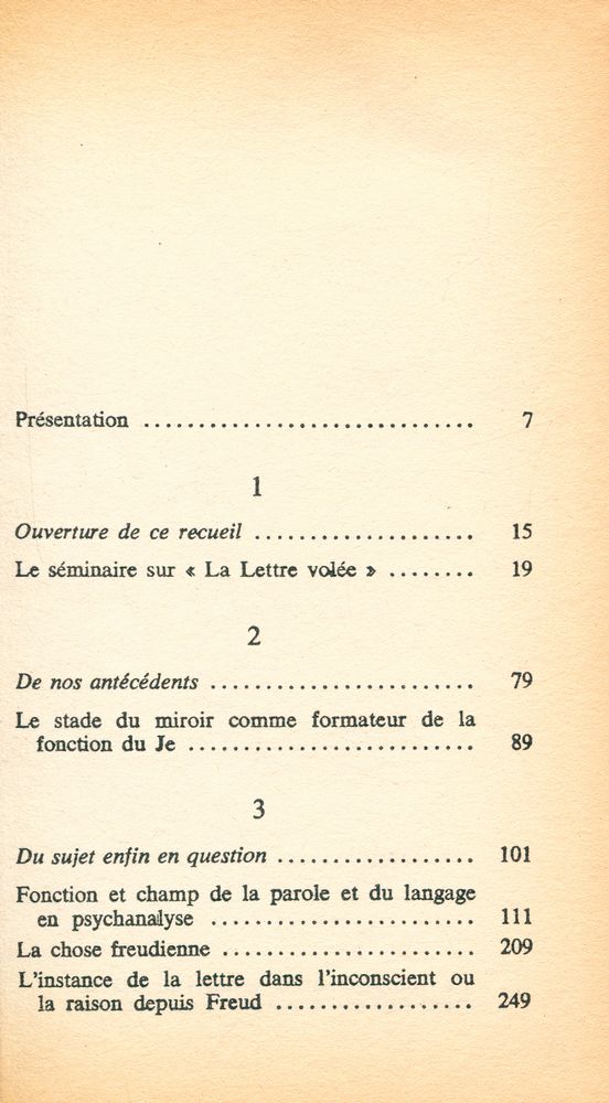 『Écrits 1』 2