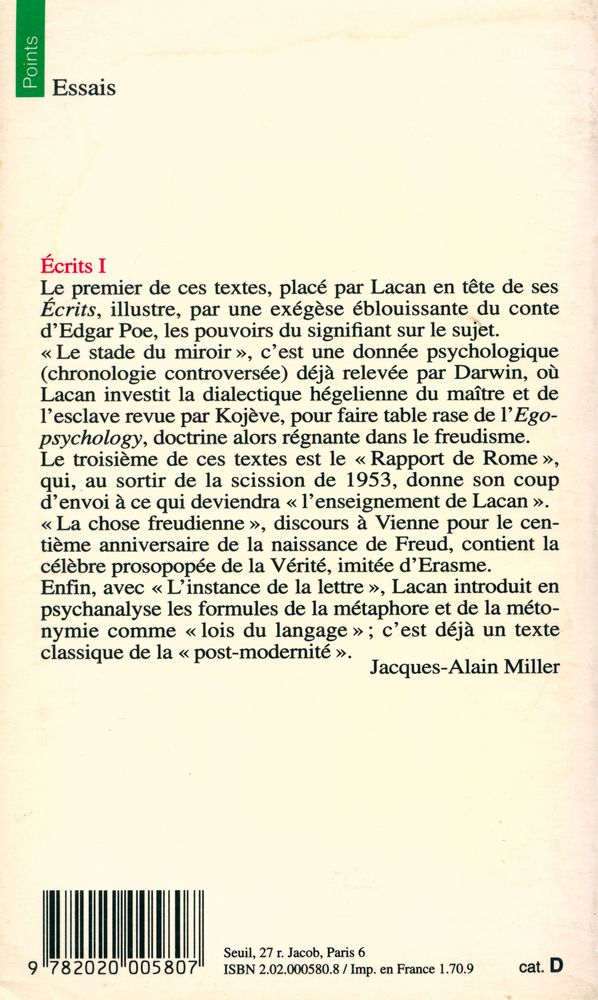『Écrits 1』 3