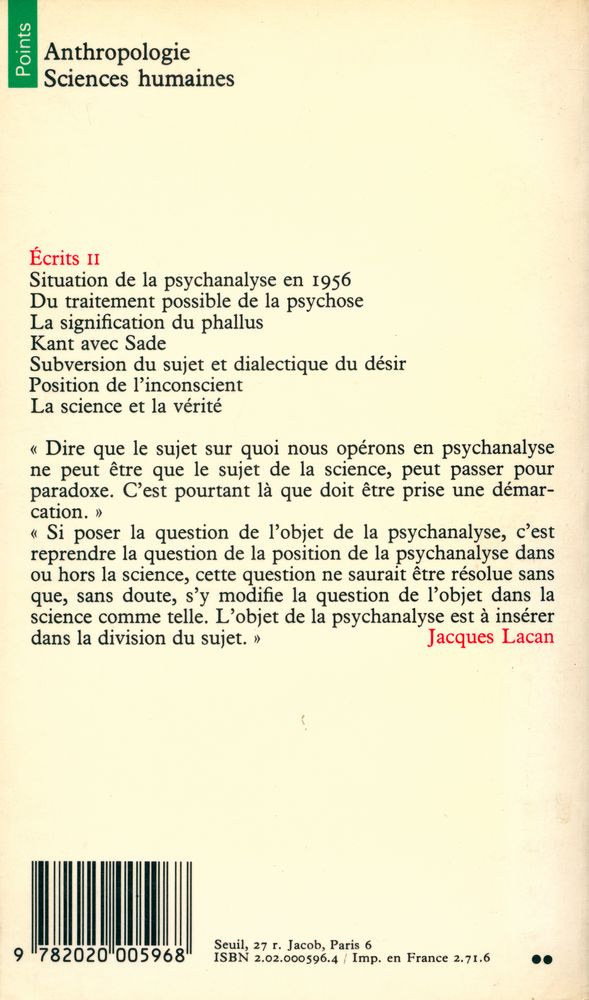 『Écrits 2』 3