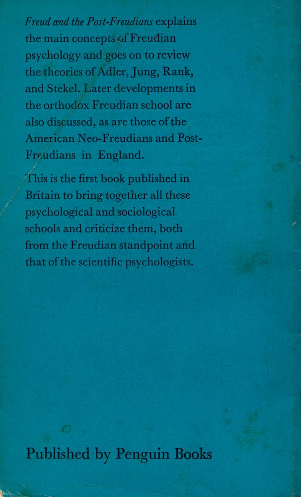 『FREUD AND THE POST - FREUDIANS』 3