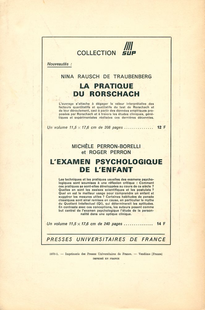 『JOURNAL DE PSYCHOLOGIE : normale et pathologique』 4