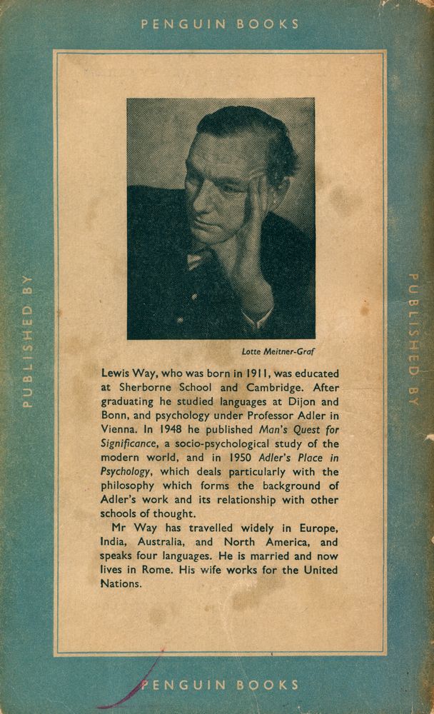 『Alfred Adler : AN INTRODUCTION TO HIS PSYCHOLOGY』 3