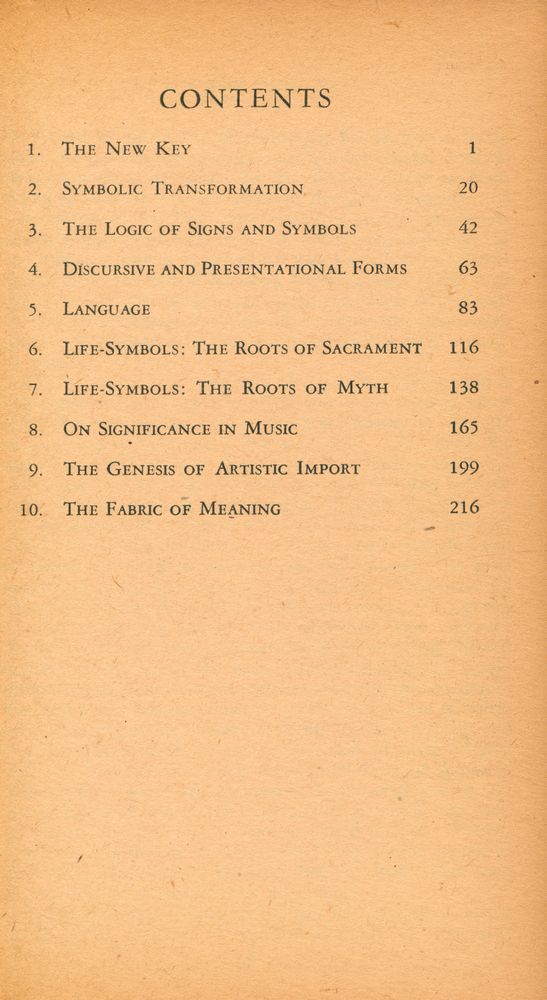 『PHILOSOPHY IN A NEW KEY : A STUDY IN THE SYMBOLISM OF REASON, RITE AND ART』 2