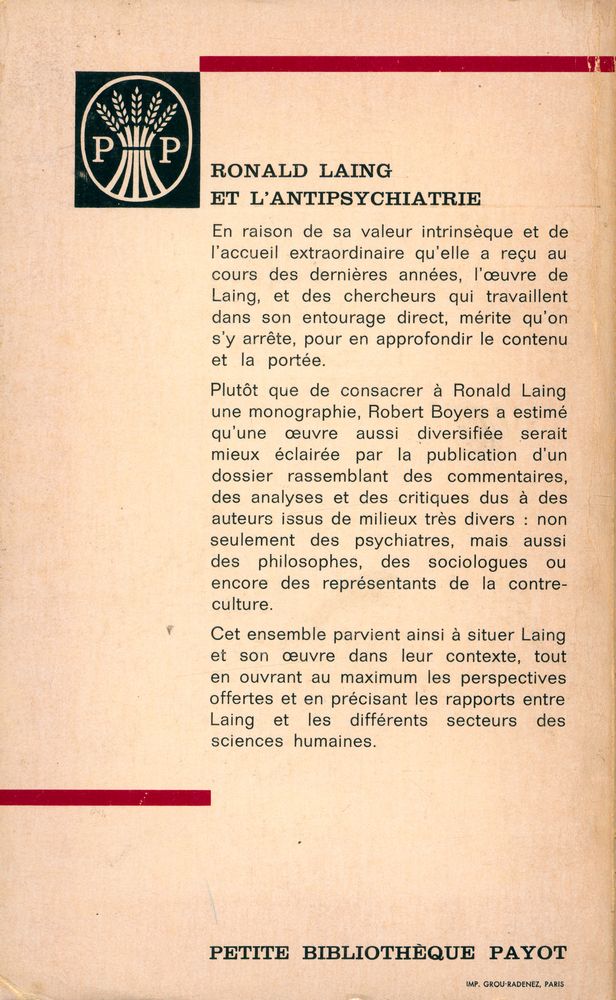 『RONALD LAING ET L'ANTIPSYCHIATRIE』 3