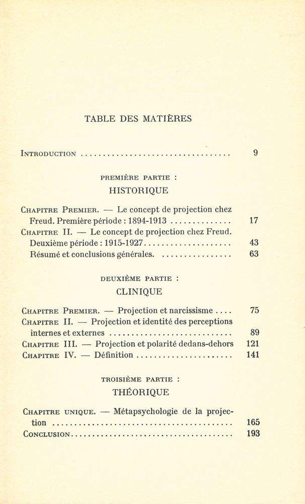 『DE LA PROJECTION : UNE ÉTUDE PSYCHANALYTIQUE』 2