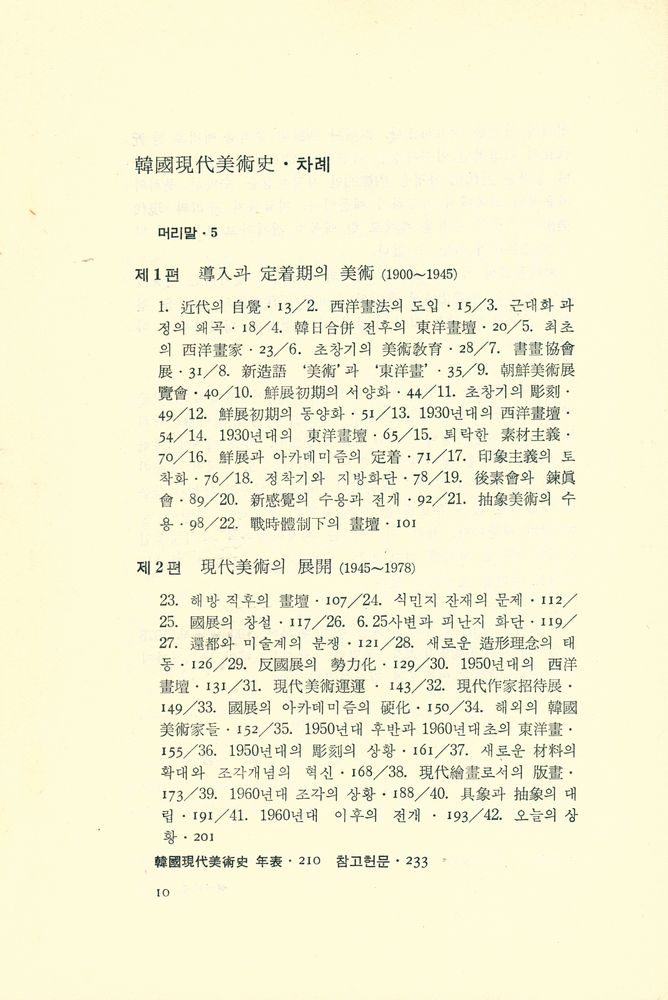 『韓國現代美術史(한국현대미술사)』 2