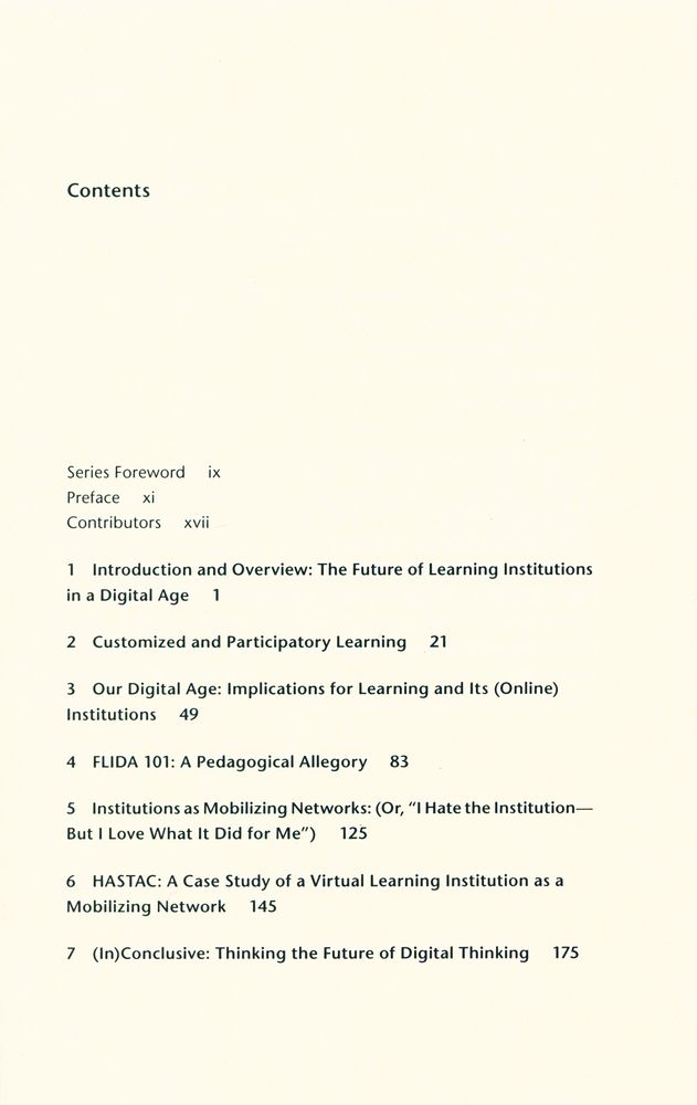 『The future of thinking : learning institutions in a digital age』 2