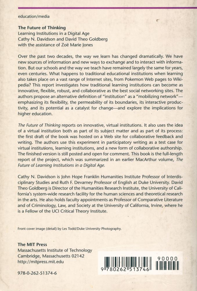『The future of thinking : learning institutions in a digital age』 4