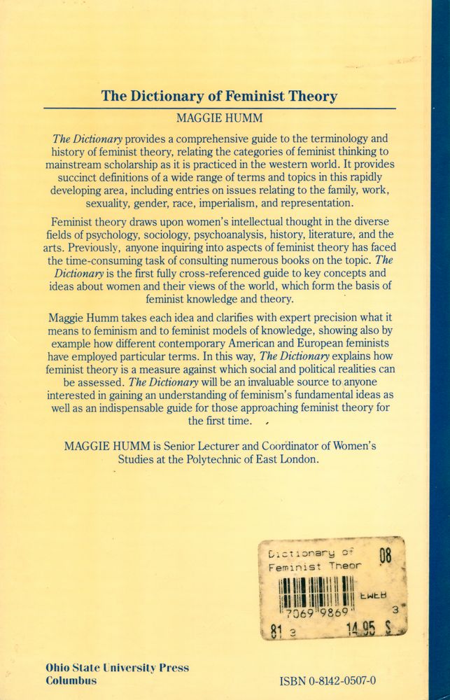 『The dictionary of feminist theory』 3