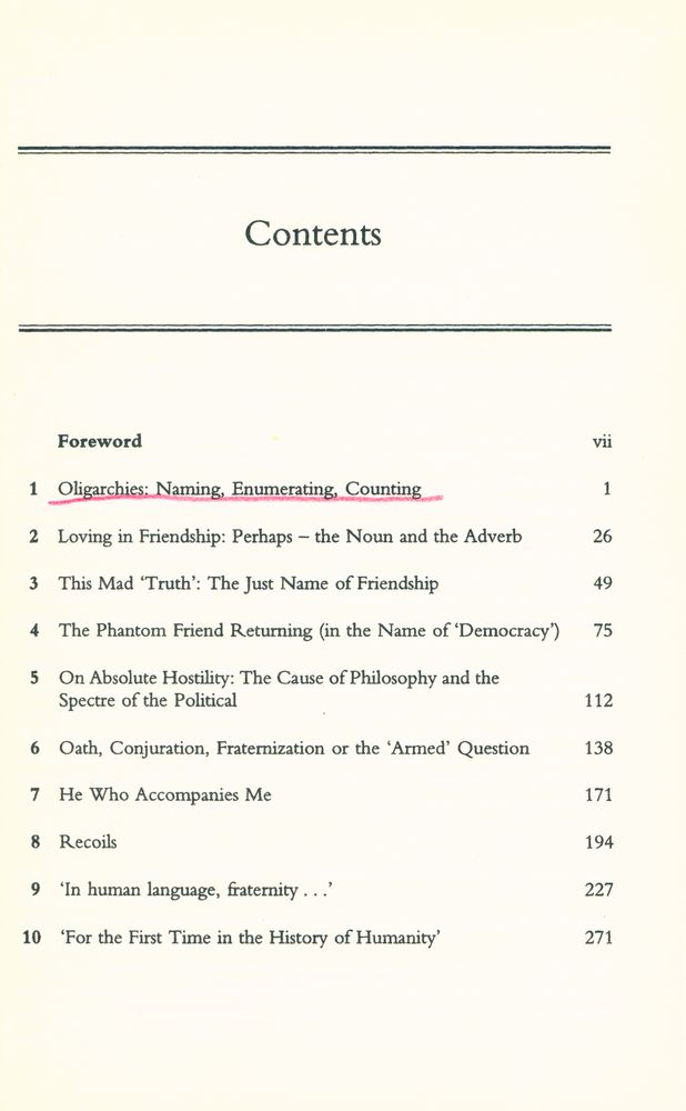 『THE POLITICS OF FRIENDSHIP』 2