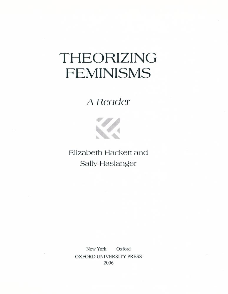 『Theorizing feminisms : a reader』 2