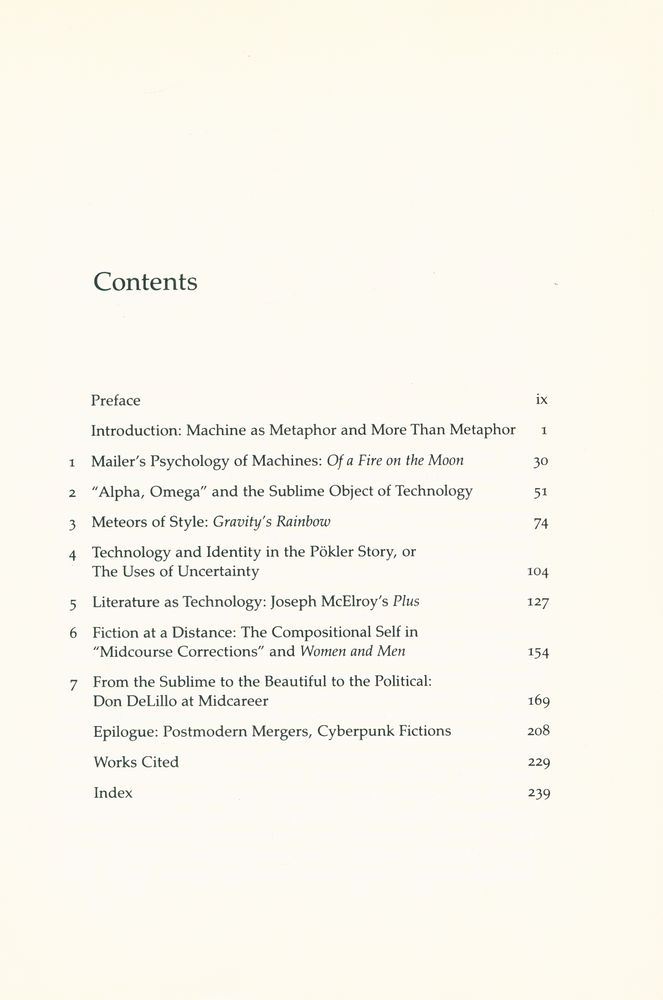 『Postmodern sublime : technology and American writing from Mailer to Cyberpunk』 2