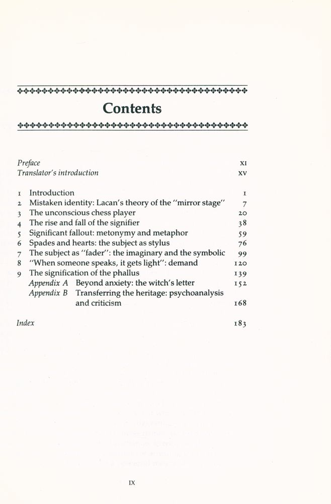 『Return to Freud : Jacques Lacan's dislocation of psychoanalysis』 2