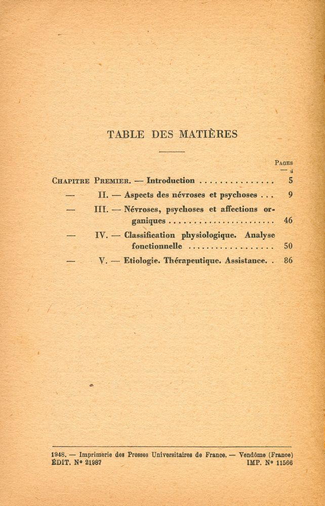『PSYCHOSES ET NÉVROSES』 2