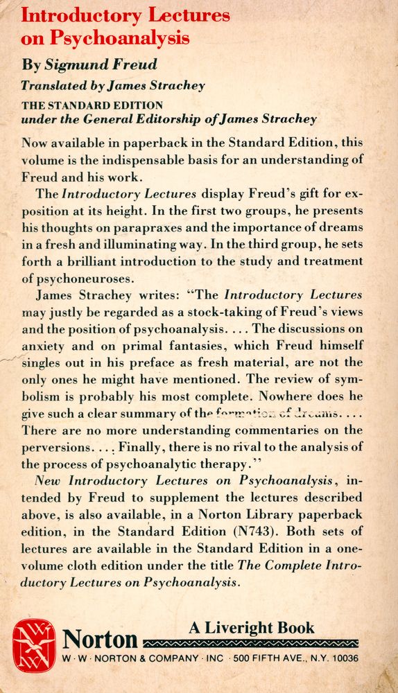 『Introductory lectures on psychoanalysis』 4