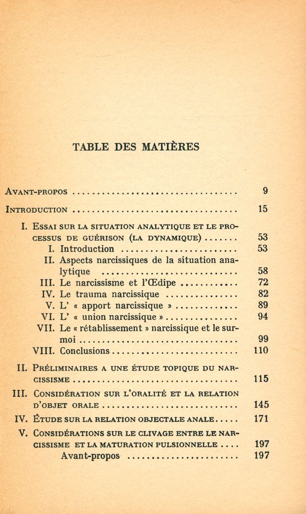『le narcissisme : essai de psychanalyse』 2