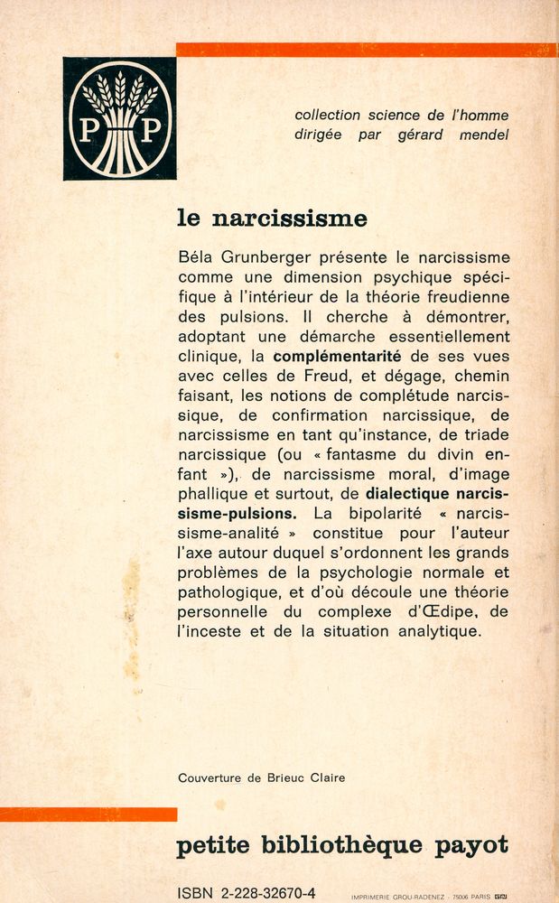 『le narcissisme : essai de psychanalyse』 4