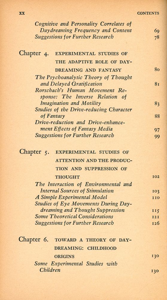 『DAYDREAMING : An Introduction to the Experimental Study of Inner Experience』 3