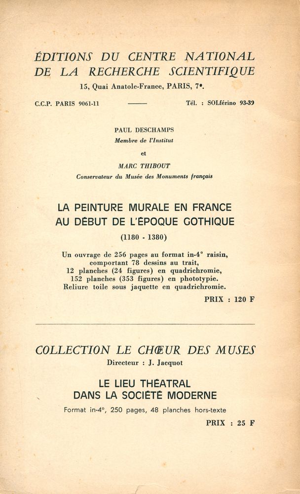 『REVUE D'ESTHÉTIQUE』 TOME SEIZE FASCICULE 2 3