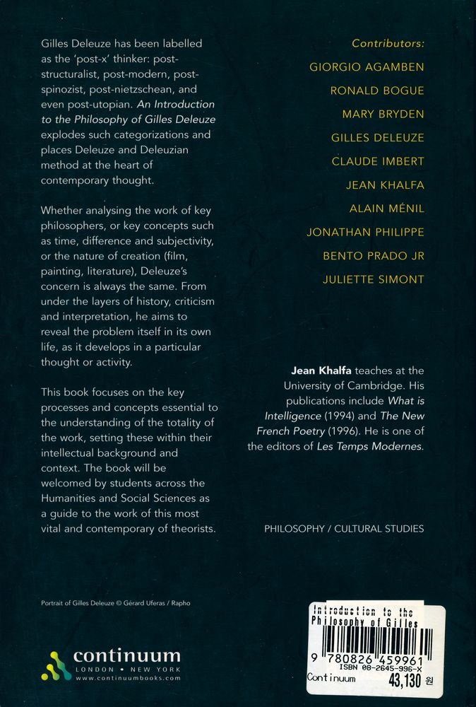 『an introduction to the philosophy of Gilles Deleuze』 4
