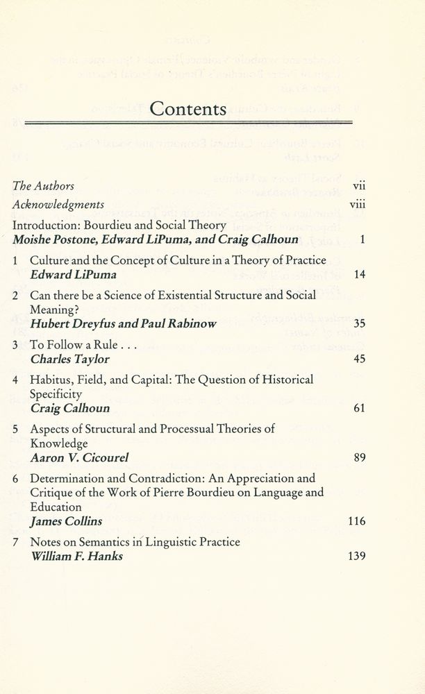 『BOURDIEU : Critical Perspectives』 2