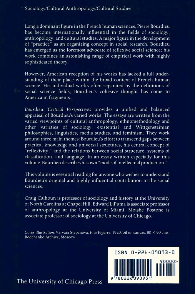 『BOURDIEU : Critical Perspectives』 4