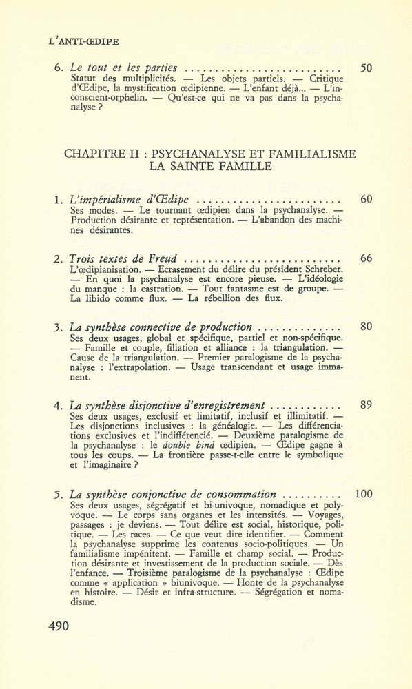 『L'ANTI - ŒDIPE : CAPITALISME ET SCHIZOPHRÉNIE』 3