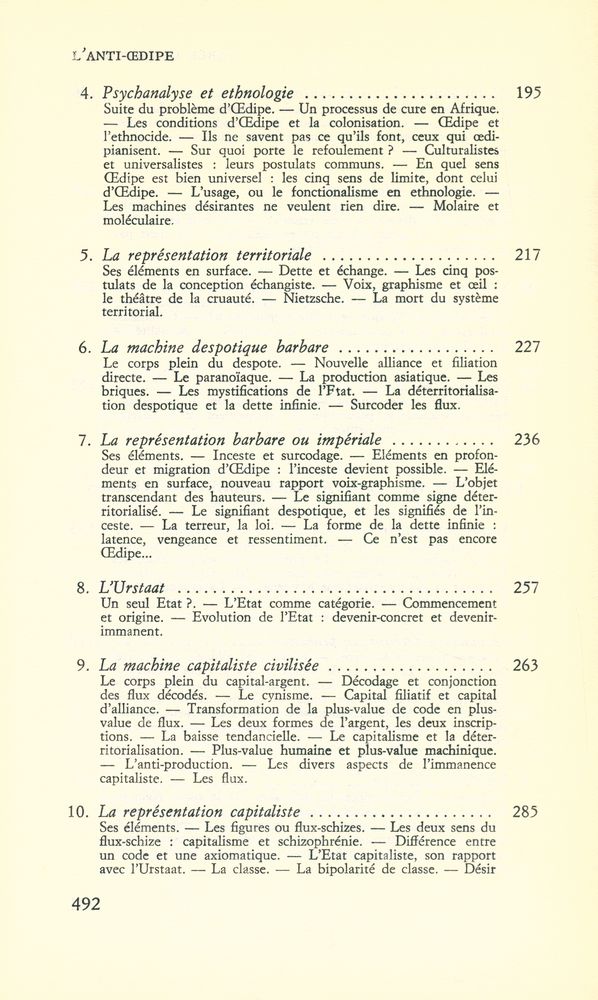 『L'ANTI - ŒDIPE : CAPITALISME ET SCHIZOPHRÉNIE』 5
