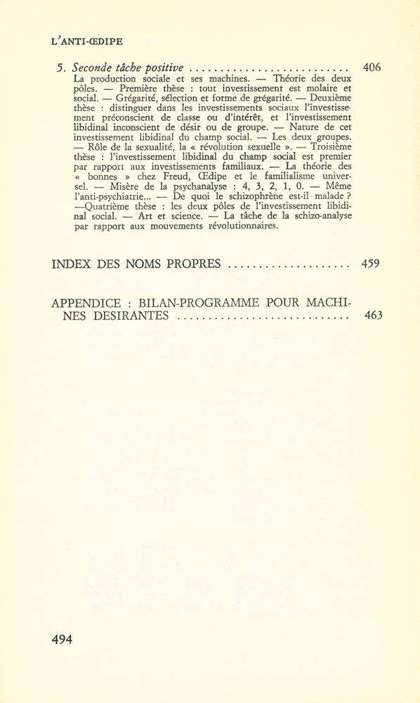 『L'ANTI - ŒDIPE : CAPITALISME ET SCHIZOPHRÉNIE』 7