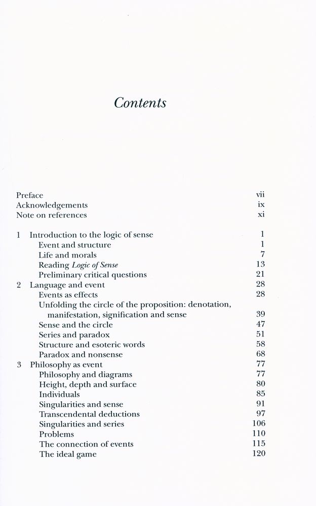 『Gilles Deleuze's logic of sense: a critical introduction and guide』 2