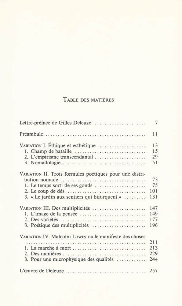 『Variations : La philosophie de Gilles Deleuze』 2